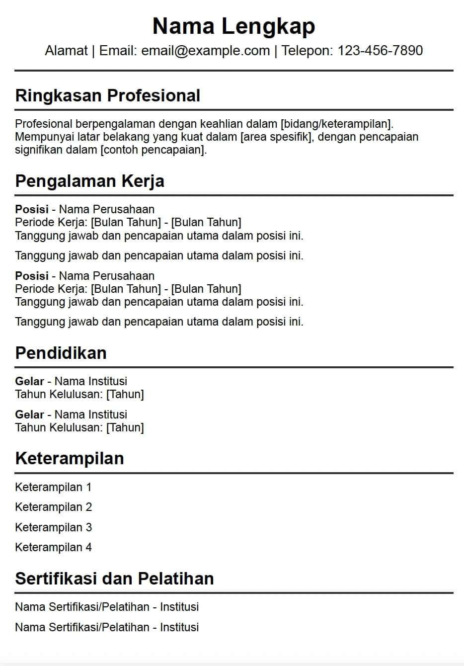 Perbedaan CV Dan Resume Jangan Sampai Salah Edisi 2025