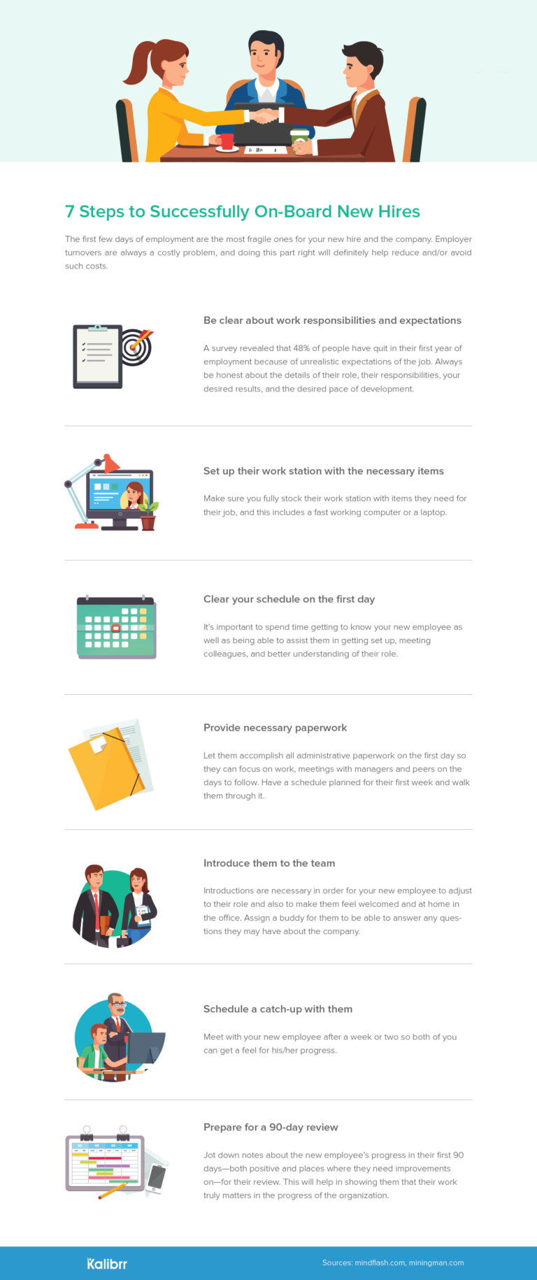 7 Steps to Successfully Onboard New Hires (Infographic)