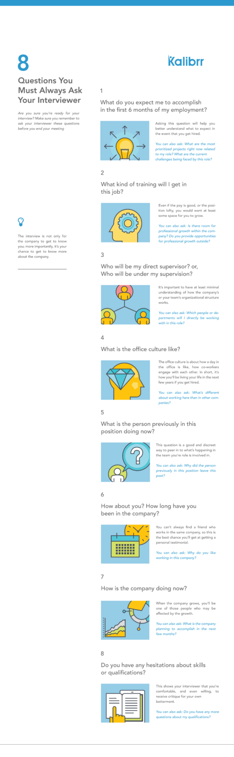 Interview Questions Infograph 8 Questions You Must Always Ask Your Interviewer (INFOGRAPHIC)
