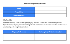 Kalibrr Template - Rencana Pengembangan Karier